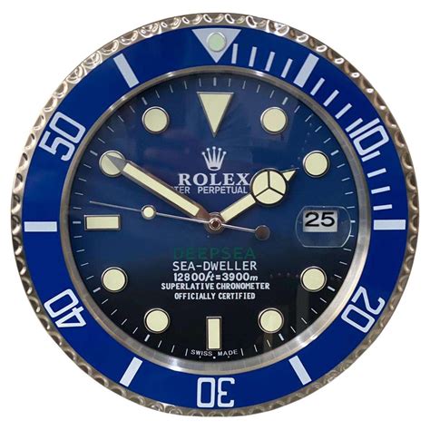 rolex wall clock submariner|Rolex sea dweller wall clock.